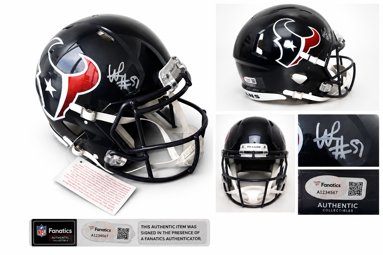 Will Anderson Jr. #51 Autographed Houston Texans Helmet – Fanatics Authenticated